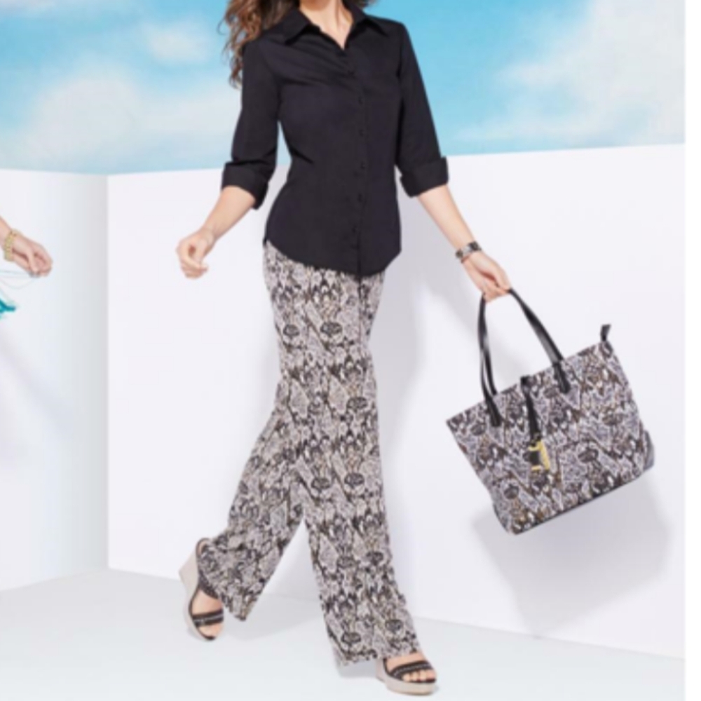 Iman Global Chic plazzo pants small short size